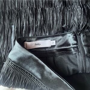 ADIKA- Black Fringe Skirt